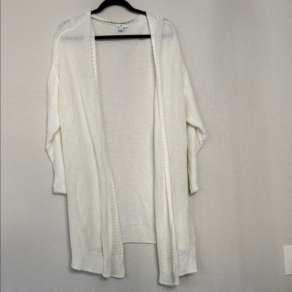 Dip Cream Open-Front Cardigan